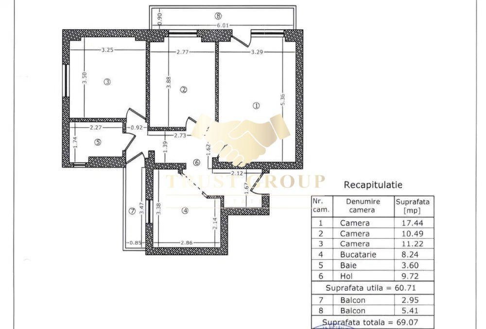 3 camere Drumul Taberei | Langa metrou | 