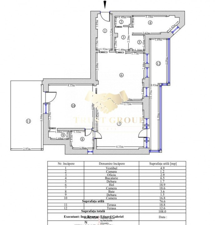 Apartament Semnat de Ciulei & Prager – 3 Camere cu Vedere și Terasă 