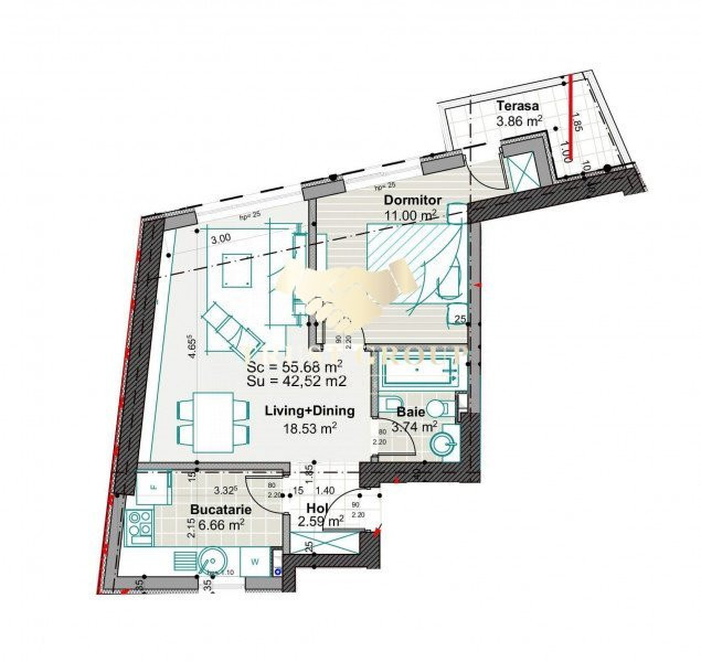 Apartament 2 camere Herastrau 