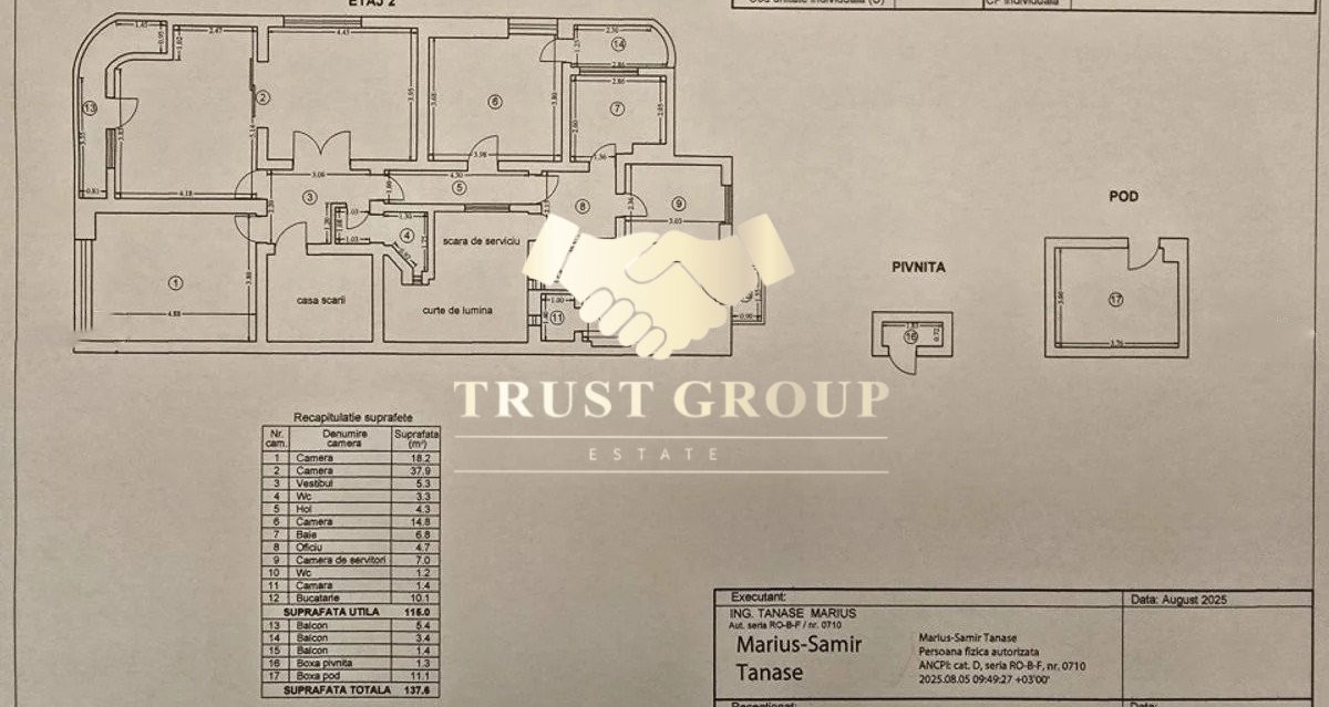 Apartament elegant | 4 camere | Imobil Art Deco CAPITALE | Renovare completa