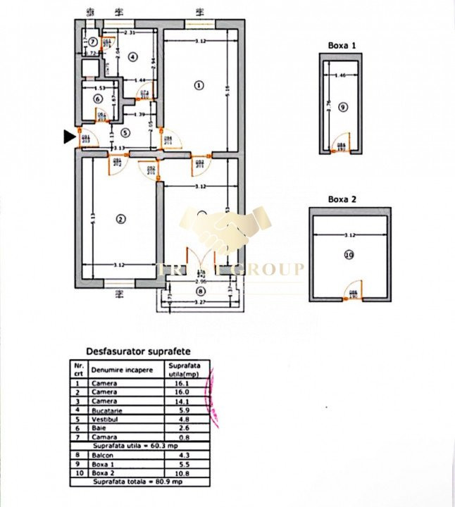 Apartament 3 camere Floreasca | 2  Boxe 