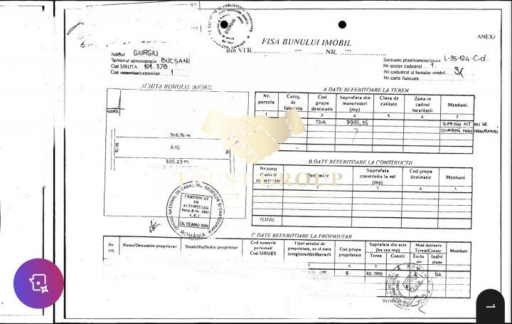Teren intravilan | Podisor | Oportunitate dezvoltare | 