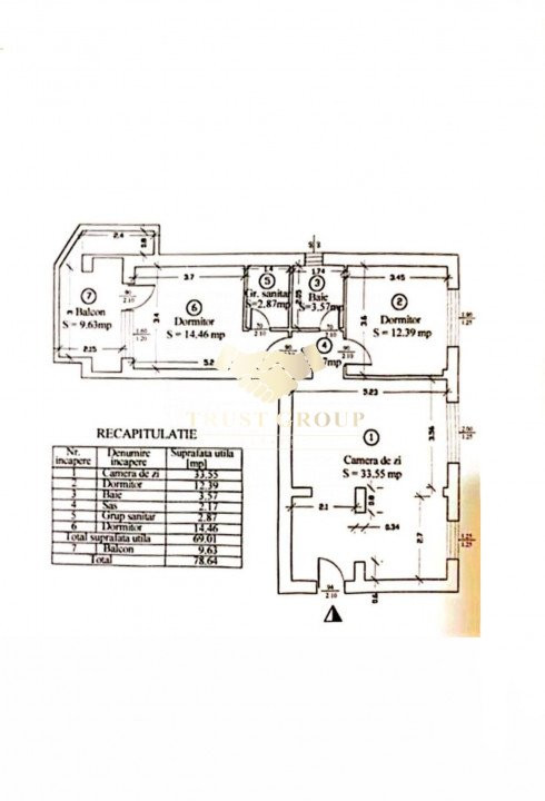 Apartament 3 camere Dorobanti | vedere mixta | doua bai | balcon 10mp 