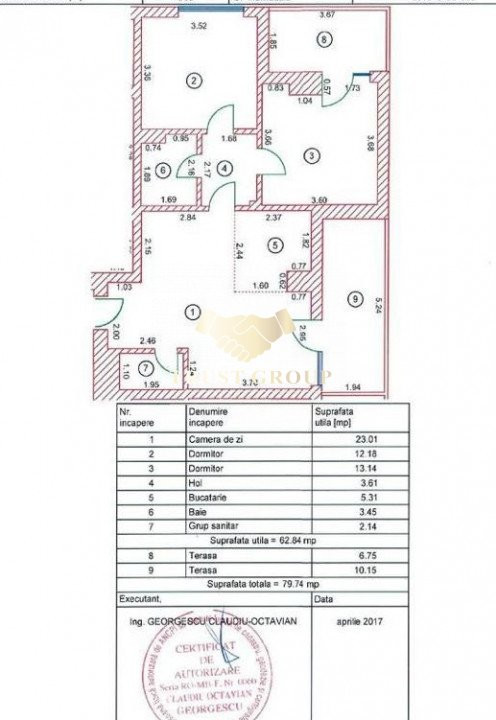 Apartament 3 camere Victoriei bloc 2017 | etaj 3 bloc boutique