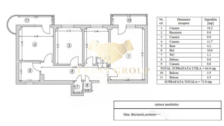 Apartament 3 camere Turda