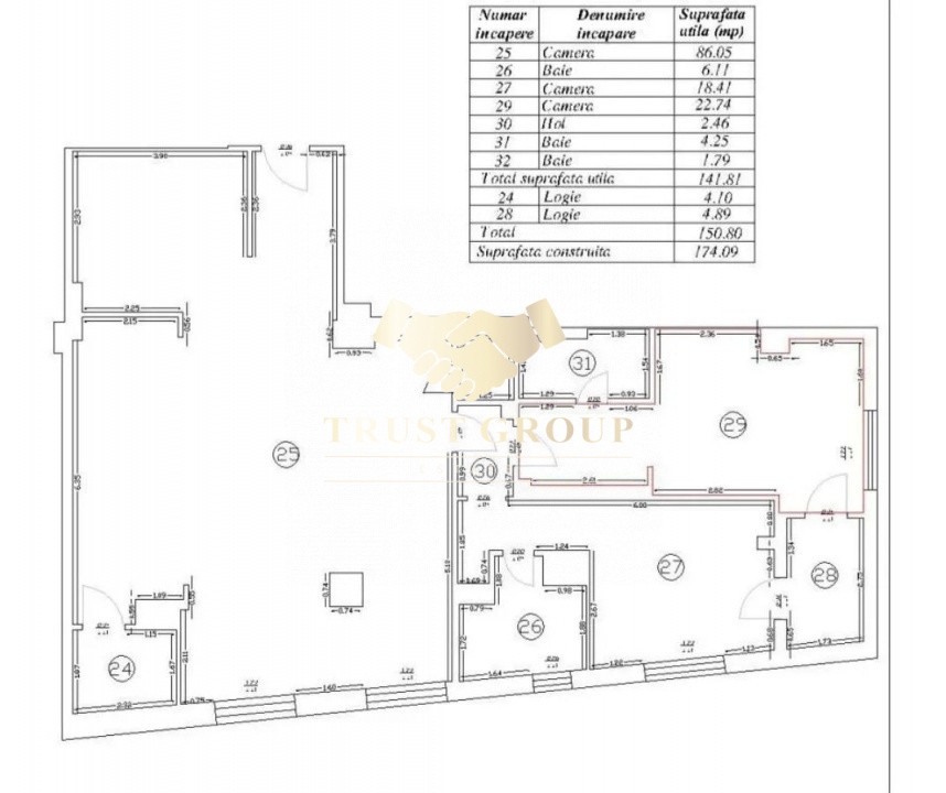 Apartament 3 camere et 3 - 150mp - Loc de parcare