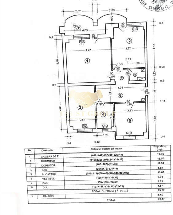 3 camere Pacii | Centrala proprie | Bloc din 1990 reabilitat | 