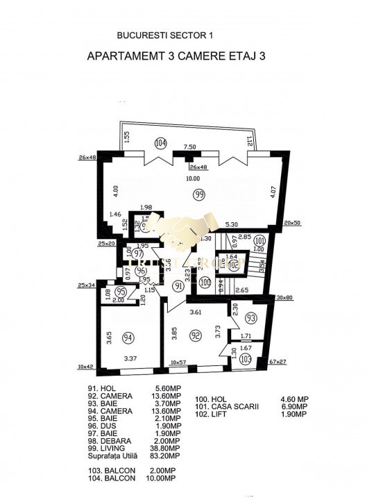 Polona - Dorobanti | Parcare- Apartament 3 camere 