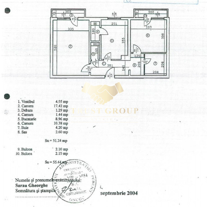 Apartament cu 2 camere, Obor/ Mosilor, 55 mpt, bloc 1981, et. 7 din 9