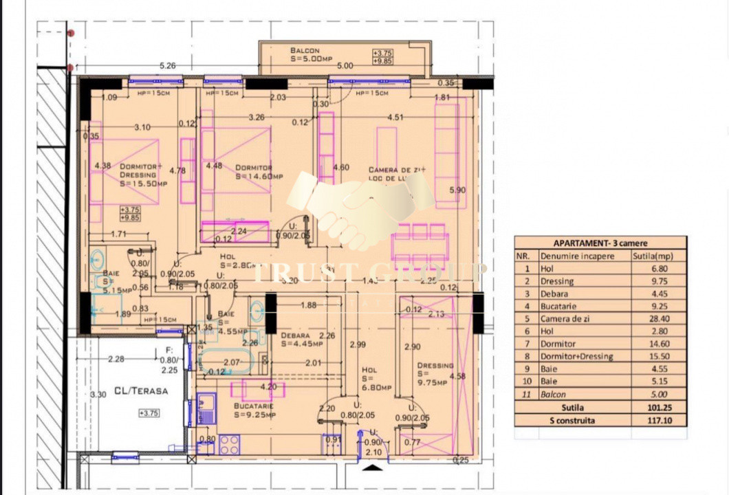Apartament 3 camere Aviației | Imobil 2025 | Parcare 