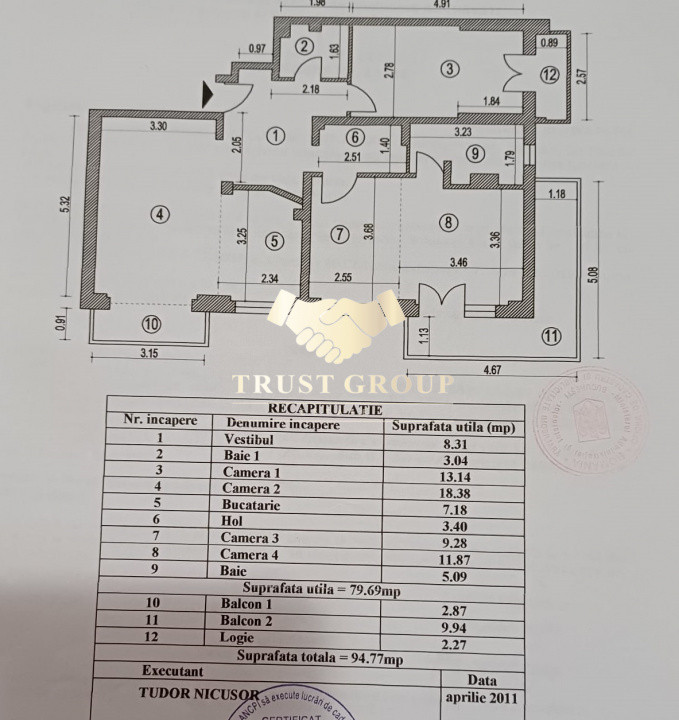 Apartament 4 camere - bloc reabilitat - Drumul taberei