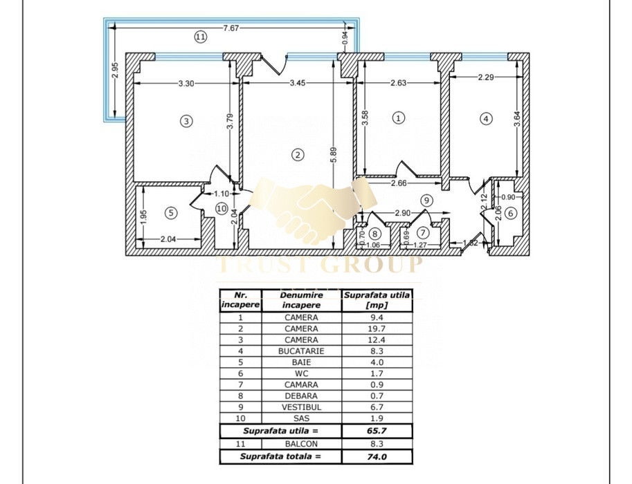 Apartament 3 camere Victoriei - Banu Manta | Imobil 1981