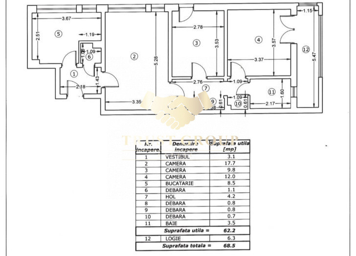 Apartament 3 camere Campia Libertatii IN RENOVARE