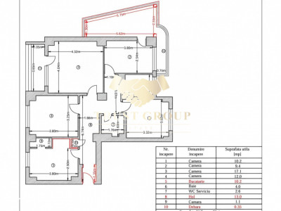 Apartament 4 camere Calea Dorobantilor - 1982 etaj 3