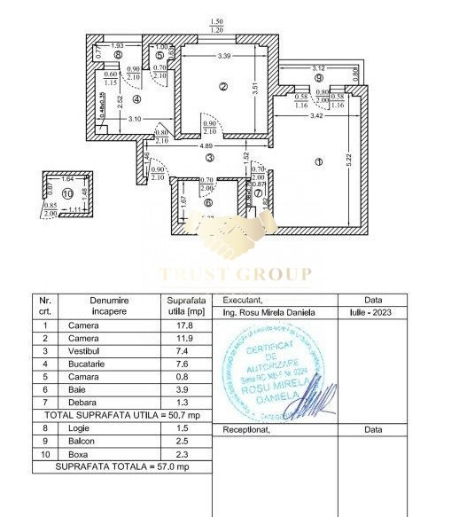 Apartament 2 camere ,zona Turda- bd.Ion Mihalache