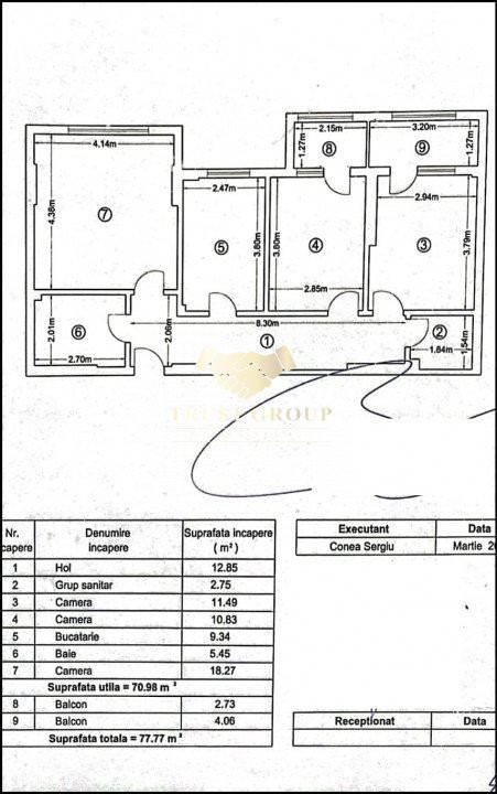 Apartament 3 camere | Bloc 2014 | Bragadiru | Loc de parcare inclus |