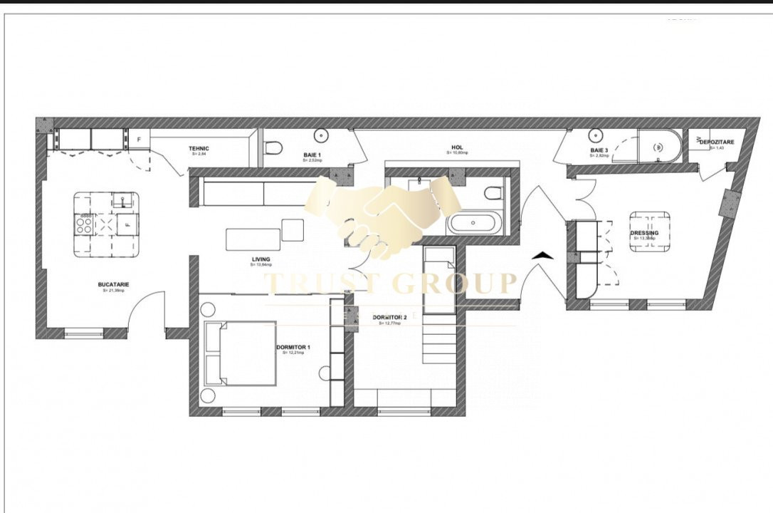 Apartament de lux cu design contemporan în vilă interbelică – Cartierul Armenesc