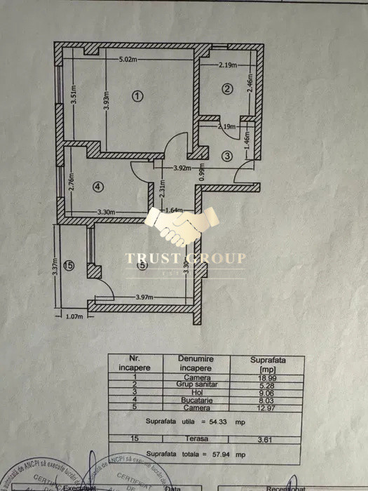 2 camere Pacii | Bloc 2017 | 8 min metrou | 