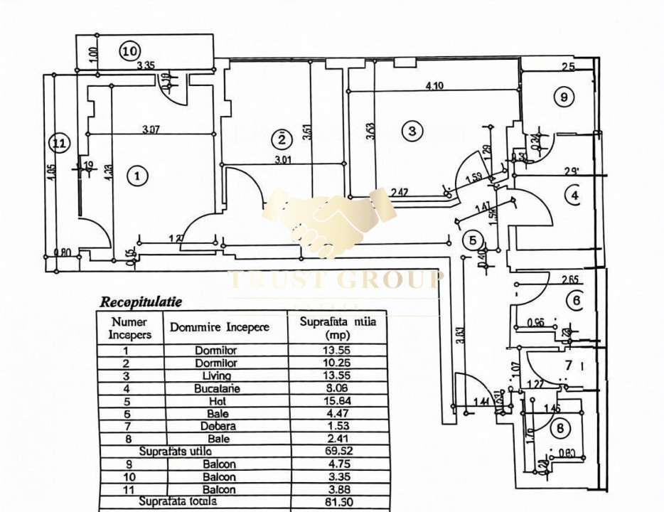 Apartament 3 camere Matei Voievod - bloc boutique - loc de parcare
