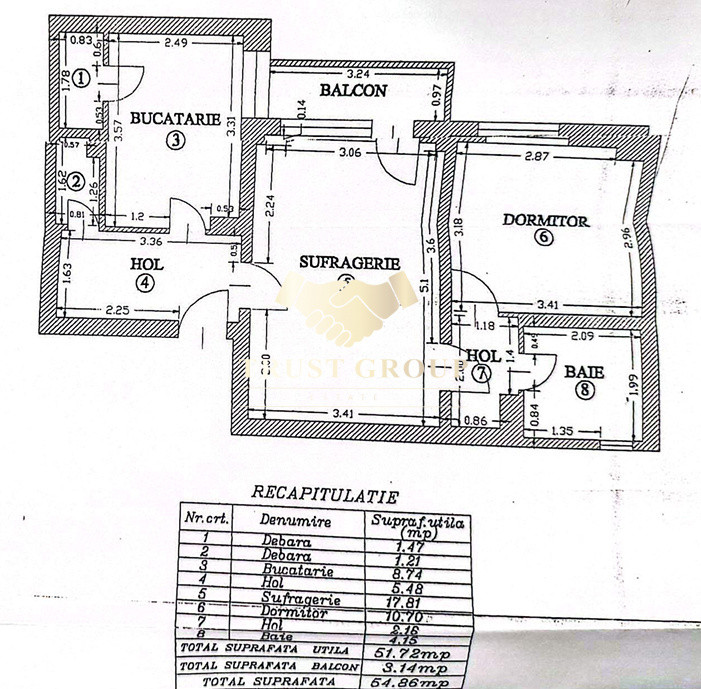 Apartament 2 camere Banu Manta - Vedere spate - bloc 1982