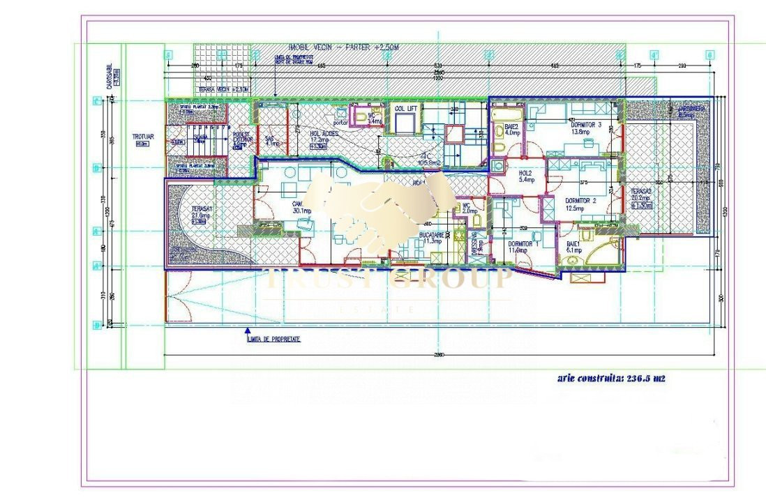 Apartament Aviatorilor 4 camere cu 2 terase tip gradina + garaj 44.8mp