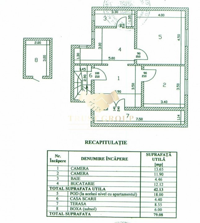 Apartament 3 camere in vila | 1 Mai