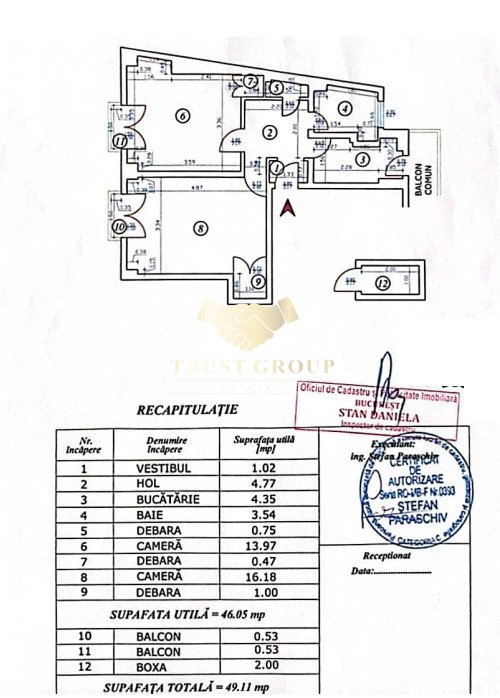 Apartament 2 camere Universitate | 3 balcoane | boxa inclusa |