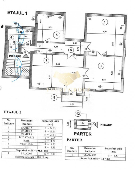 Apartament 3 camere in vila interbelica - ARMENEASCA