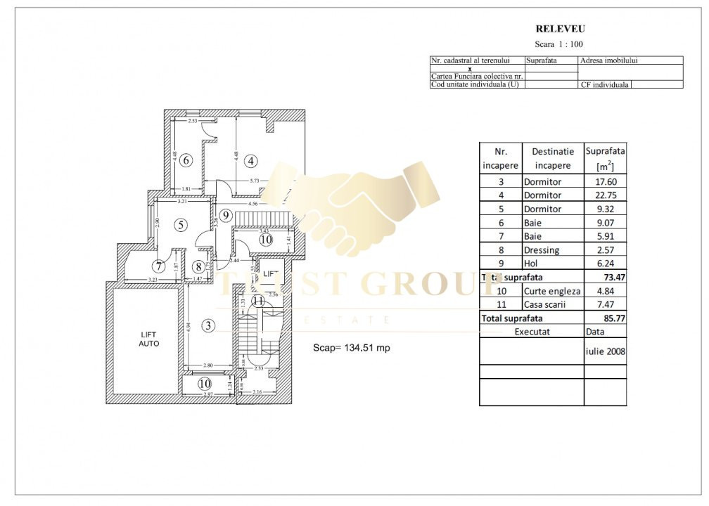 Apartament tip duplex 5 camere Icoanei terasa 43mp +3 parcari + boxa 