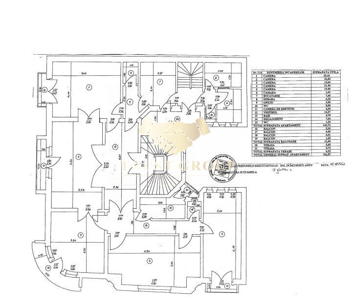 Apartament 5 camere Armeneasca pe intreg etajul fara risc seismic sau urgenta