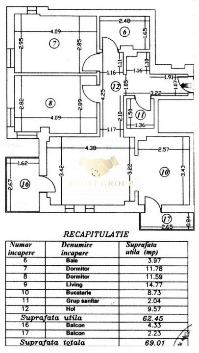 3 Camere  VICTORIEI BUZESTI Etaj 3 din P+4 cu lift Constructie 2015