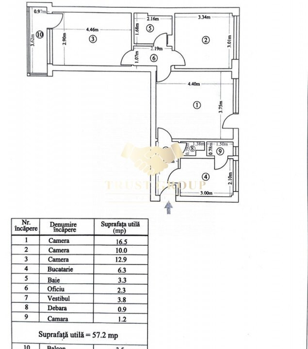 Apartament 3 camere Derobanti