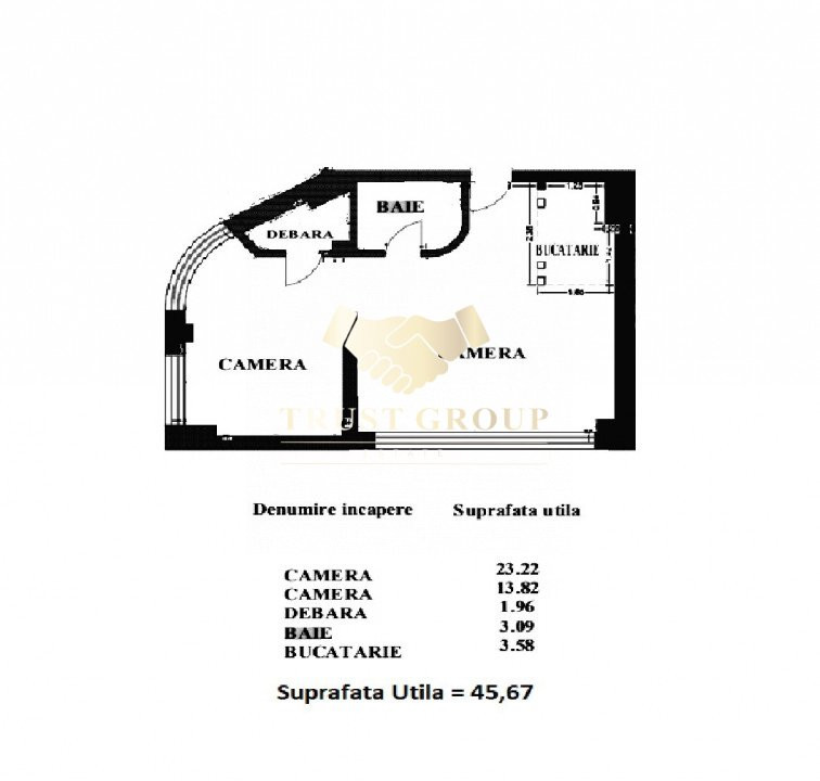 Apartament 2 camere Arcul de triumf-Clucerului