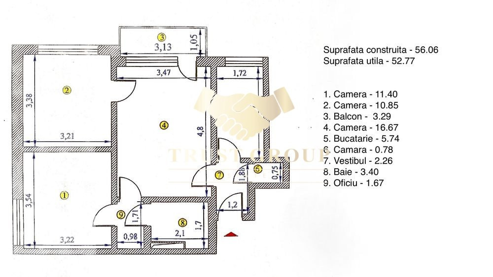 Apartament 3 camere Victoriei 