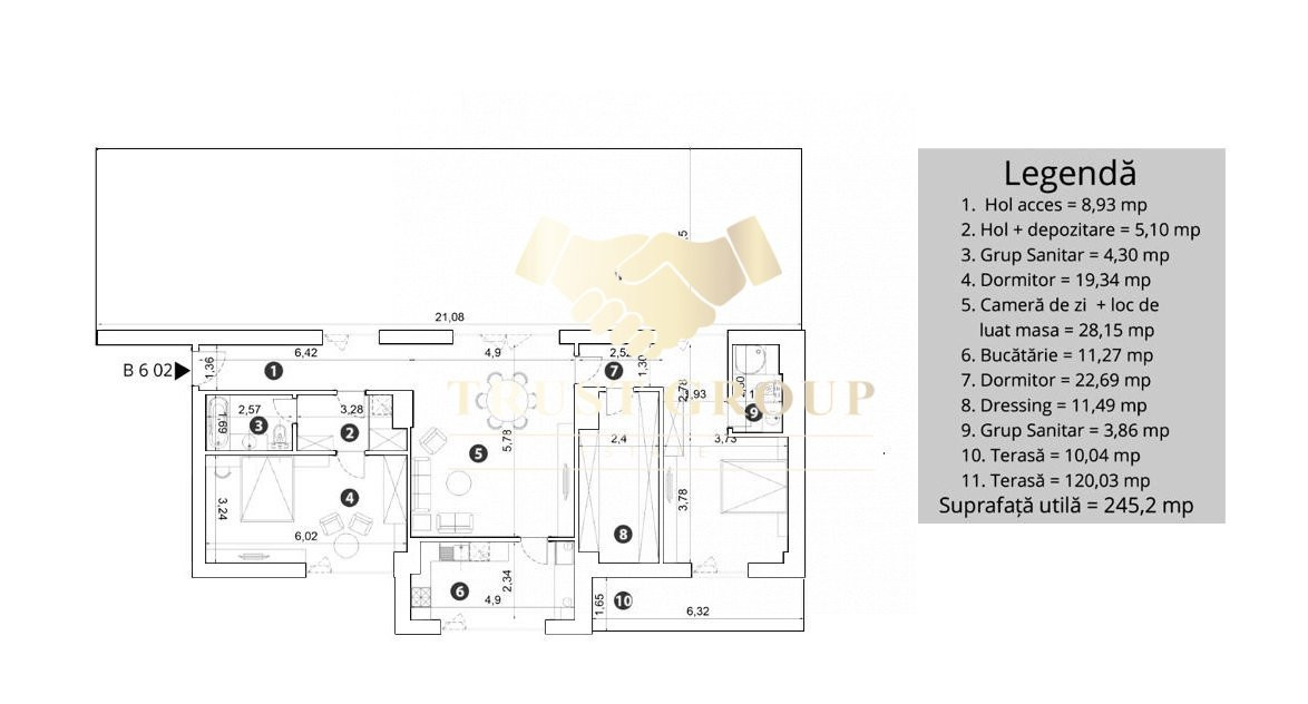 Apartament 4 camere lux Stefan Cel Mare