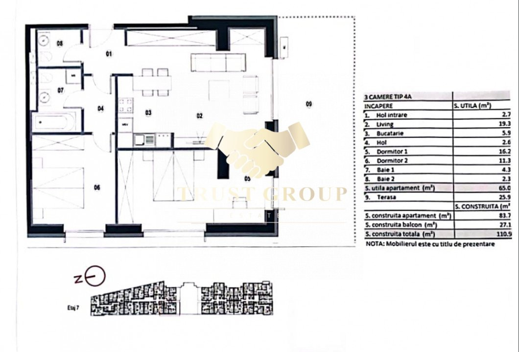 Apartament Spectaculos. Barbu Văcărescu-Floreasca