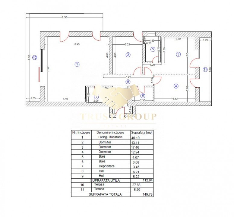 Apartament 4 camere + gradina