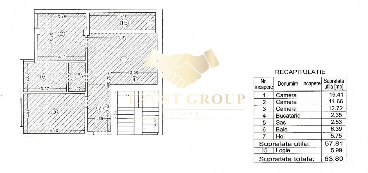 Apartament 2-3 camere Clucerului