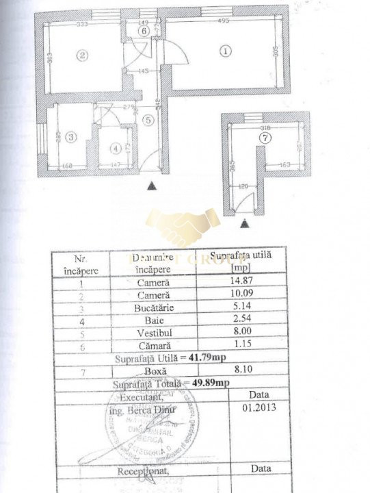 Apartament 2 camere Strada Frederic Chopin | centala proprie si boxa |