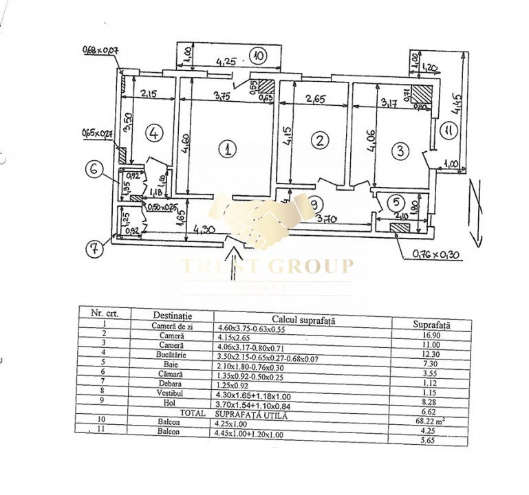  3 camere Victoriei-Titulescu | centrala proprie | vedere mixta, etaj 4