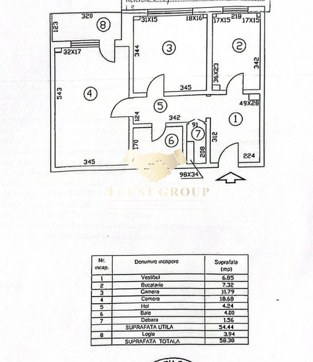  Titulescu Decomandat 1979 - Apartament 2 camere