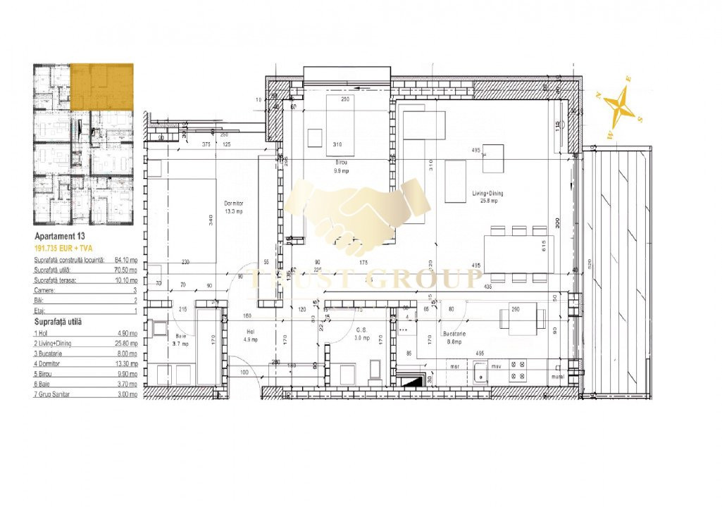  Bloc Nou 2024 - Apartament 3 Camere 81 Mp