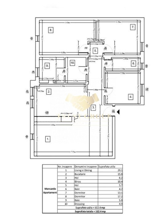  Eminescu | Bloc Boutique cu lift | 2023 - Apartament 4 camere