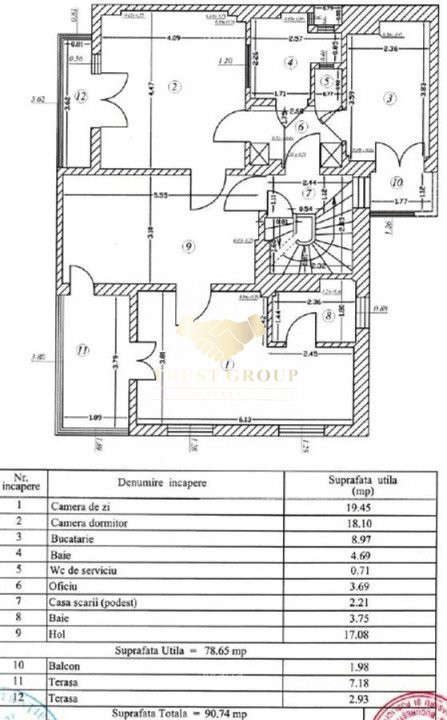 Vand casa zona Piata Victoriei D+P+E+M singur curte