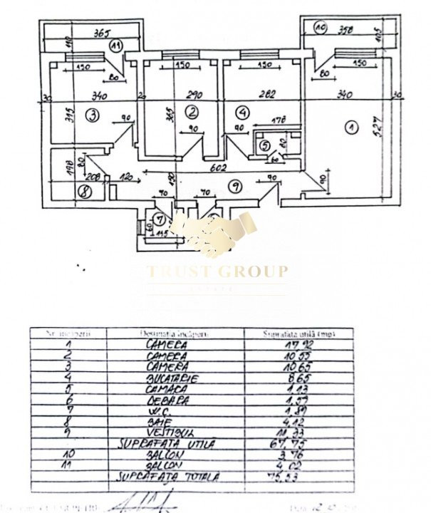 Apartament 3 camere -Posibilitate Centrala |bloc reabilitat |Comision0%