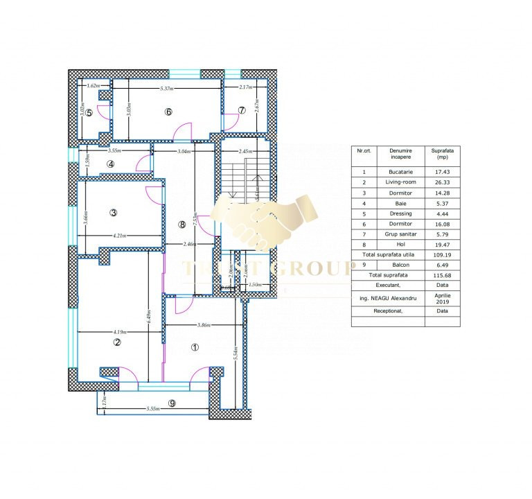 Apartament 3 camere  - bloc nou - Parcul CIrcului-Barbu Vacarescu 