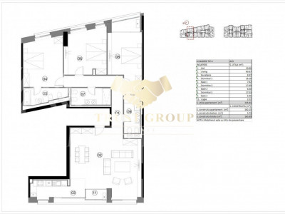 Apartament 4 camere cu vedere libera + 3 locuri de parcare