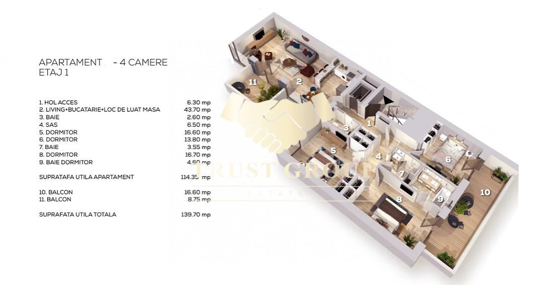 -Aviatorilor-Apartament 4 camere 