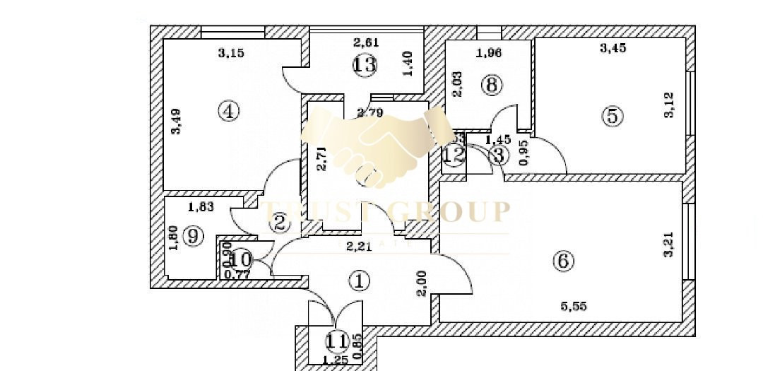 Apartament 3 camere Polona - Bloc 1981-2 bai