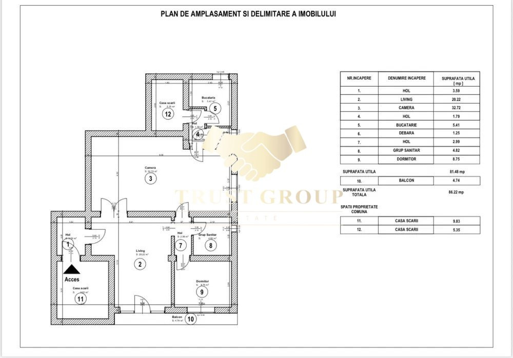 Apartament 3 camere Capitale